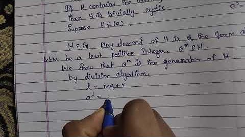 every subgroup of a cyclic group is cyclic.
