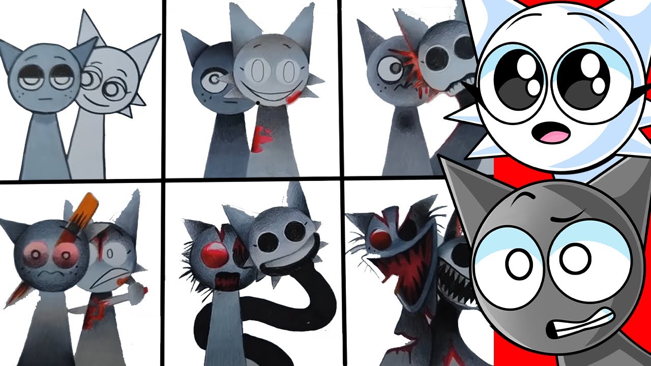 SPRUNKI DRAWING WENDA AND GRAY (PHASES 1-6)