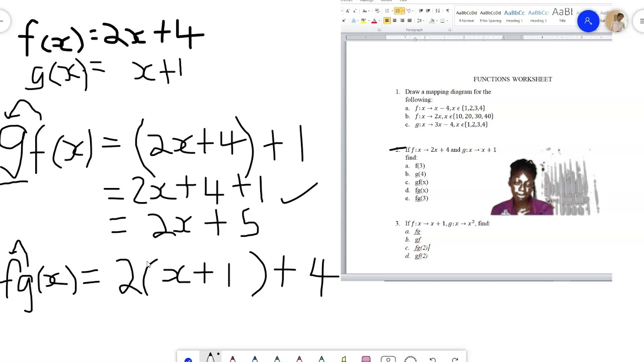 Composite Functions example - YouTube
