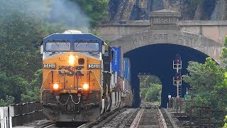 CSX Double Stack Intermodal Train In Harpers Ferry WV