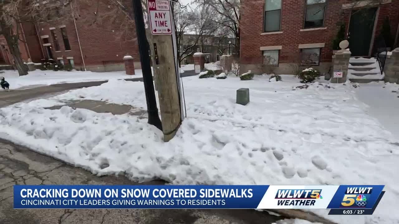 Hundreds of Cincinnati property owners have been notified to remove snow, ice