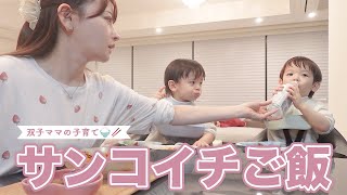 サンコイチご飯してみた【双子ママの子育て】