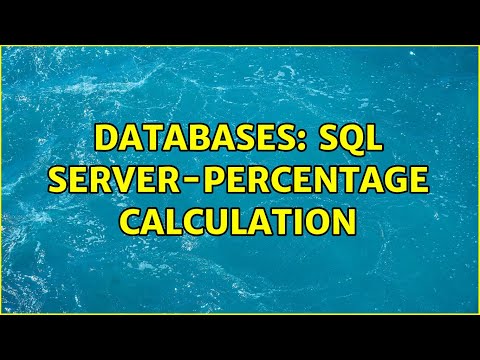 Databases: sql server-percentage calculation (2 Solutions!!)