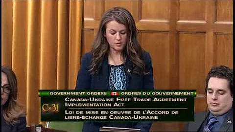 MP Julie Dzerowicz Speaks in Favour of a Canada-Ukraine Free Trade Agreement