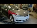 Кузовной ремонт Tesla model S. Замена заднего крыла.