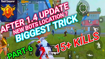 New bots location in pubg mobile | pubg mobile update bot location 1.4.0 | season 19 bots location
