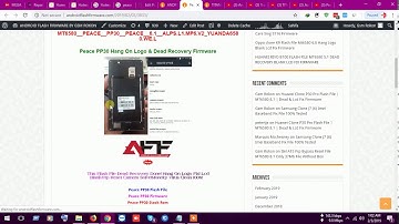 Peace PP30 Flash File MT6580 6.1 Hang logo Fix Dead Recovery Firmware