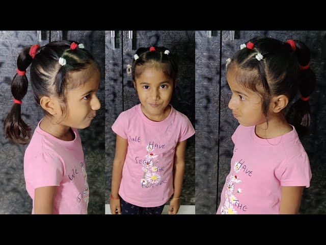 1 मिनट में बनाएं बच्चों का हेयर स्टाइल baby hair style !! baby bun in 1  minute - YouTube