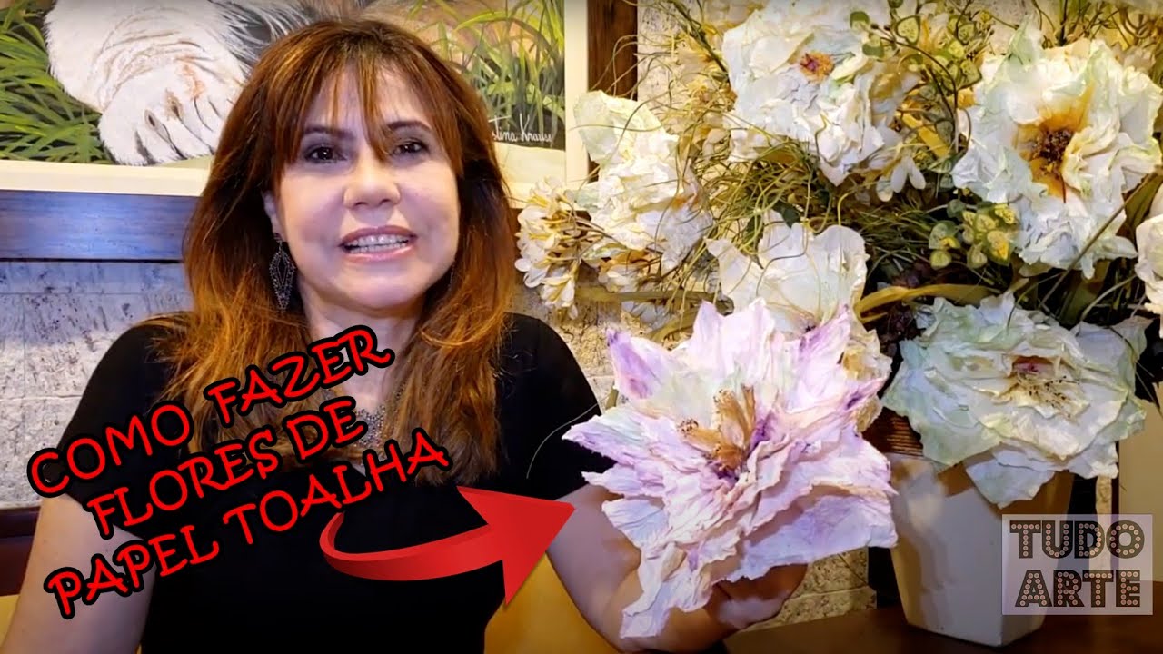 Venha aprender a fazer belas flores de papel toalha que podem ser usadas em decorações especiais!