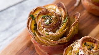 BaconWrapped Potato Roses