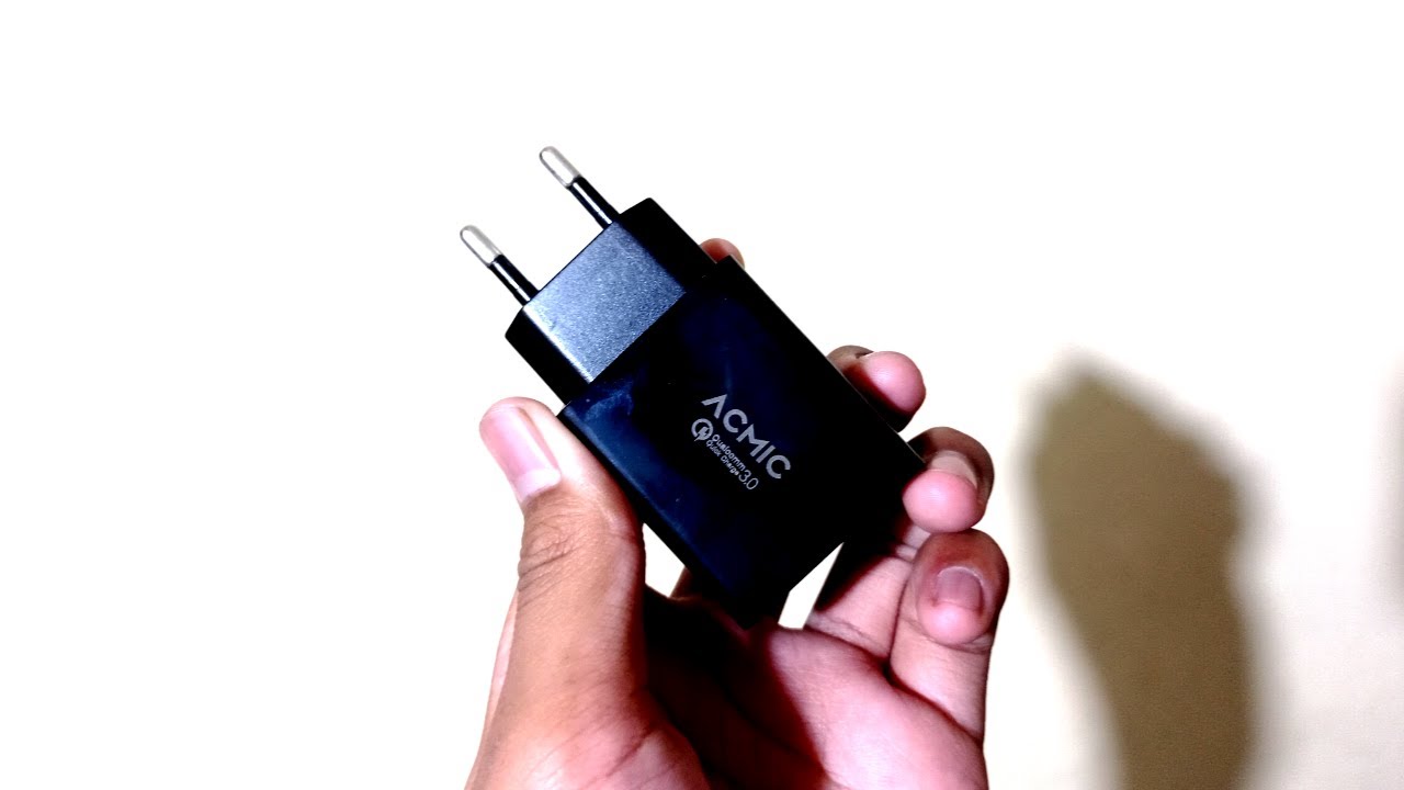 Unboxing ACMIC CQC01 - Quick Charger 3.0 USB Wall Charger Fast Charging - CQC01 Only