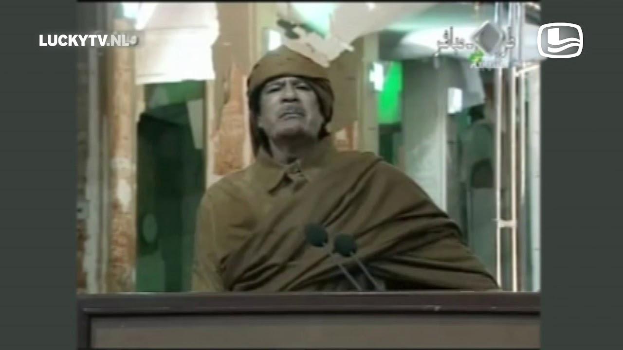 Gaddafi doet Donald Duck | LUCKYTV (2011)