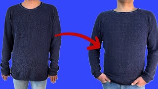 Magic Trick to Resize an Oversized Knit Sweater!