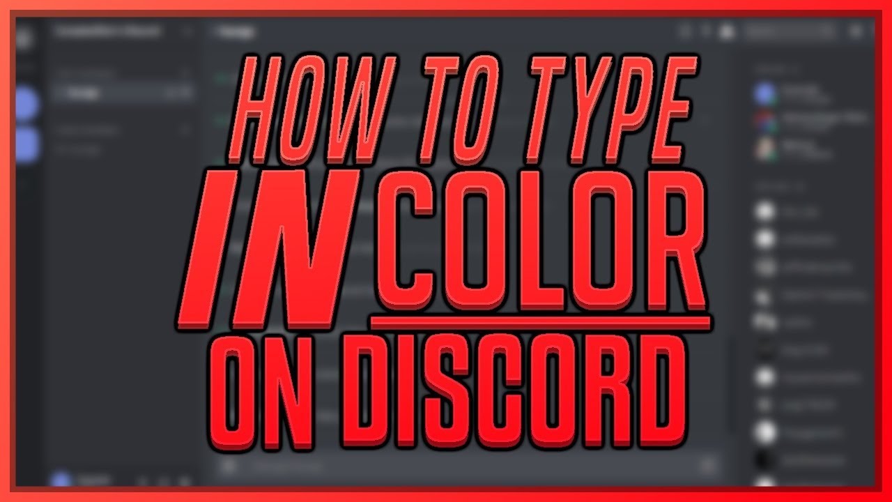 How To Type In Color On Discord Change Text Color In Discord Youtube ...