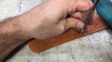 Tooling a belt pattern with three small flowers
