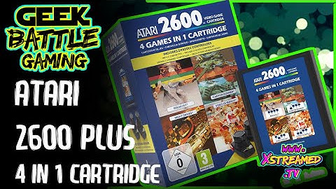 Atari 2600 Plus | 4 in 1 Cartridge | Paddles Review | Breakout Night Driver Canyon Bomber Pong