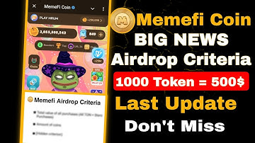 Memefi Mining Airdrop Criteria EXPOSED! Memefi New Update | Memefi Bonus Criteria । Memefi Secret