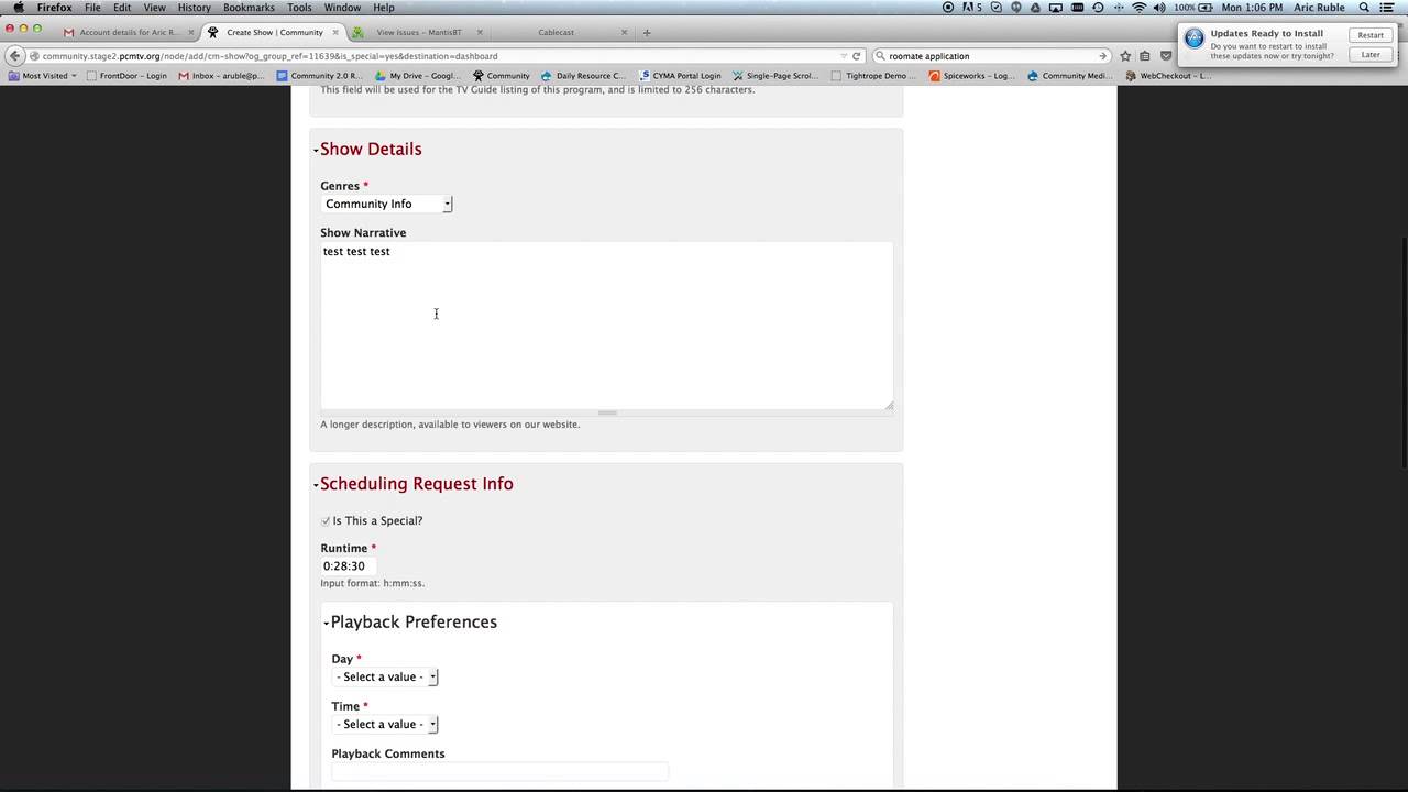 Show Creation And File Upload On Community Youtube