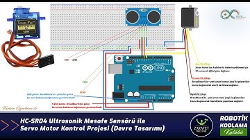 HC-SR04 ULTRASONİK MESAFE SENSÖRÜ İLE SERVO MOTOR KONTROL PROJESİ