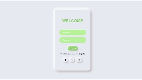 CSS Neumorphism Login Page Using Html and Css