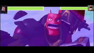 Boboiboy Galaxy B vs Bora fight with Health bars