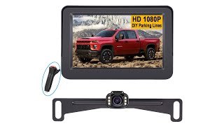 LeeKooLuu LK3 HD 1080P Backup Camera with Monitor Kit OEM Driving Hitch Rear