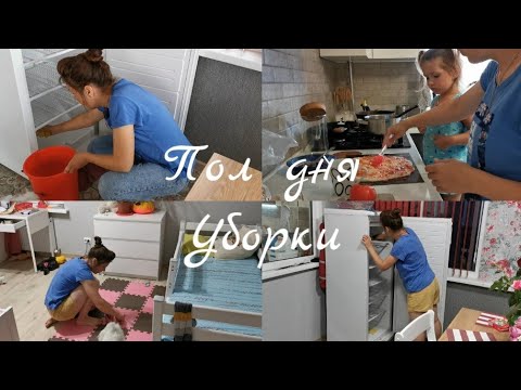 🌞Пол дня уборки🏠 за 13 минут/Разморозка морозильника🍅Огородные дела/Мотивация!