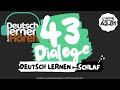 #195 Deutsch lernen im Schlaf | 43 Dialoge | Deutsch lernen durch Hören | Niveau A2-B1 | DldH