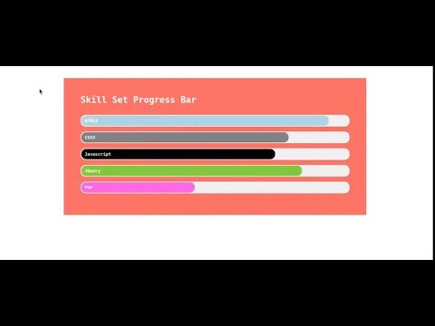 How to Create Progress Bar using HTML and CSS only