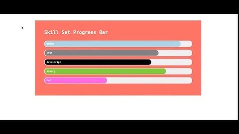 How to Create Progress Bar using HTML and CSS only