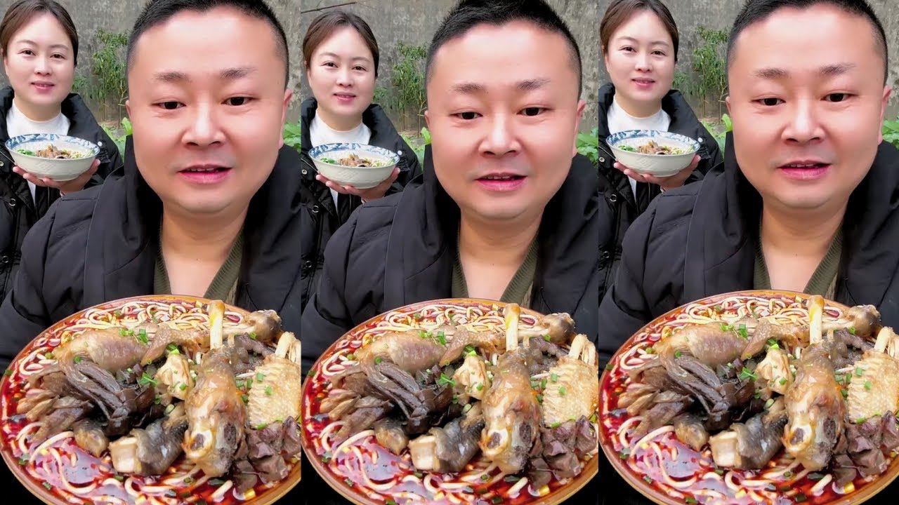 Eating With Axing | Satisfying Spicy Noodles With Chicken, Beef & Pork | Home Cooking ASMR Show