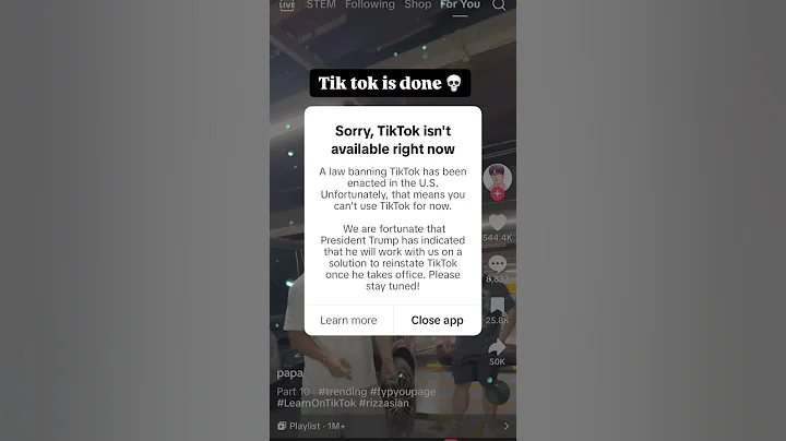 Tik tok  Is officially Banned in the US 🇺🇸 #shorts #tiktok #ban