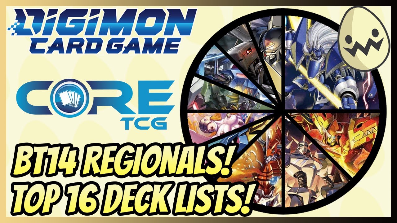 Digimon Card Game: CoreTCG's BT14 Regionals! Top 16 Deck Lists!