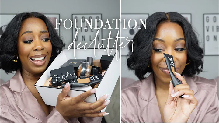 FOUNDATION DECLUTTER w/ mini reviews + shades incl...