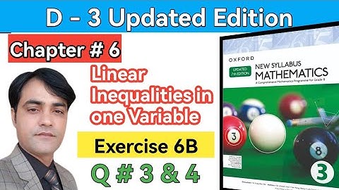 Exercise 6B Question 3 & 4 II Oxford New Syllabus Mathematics Book D3 Updated Edition #taleem
