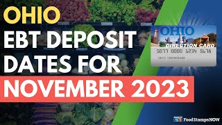 Ohio Food Stamp Deposit Dates for November 2023