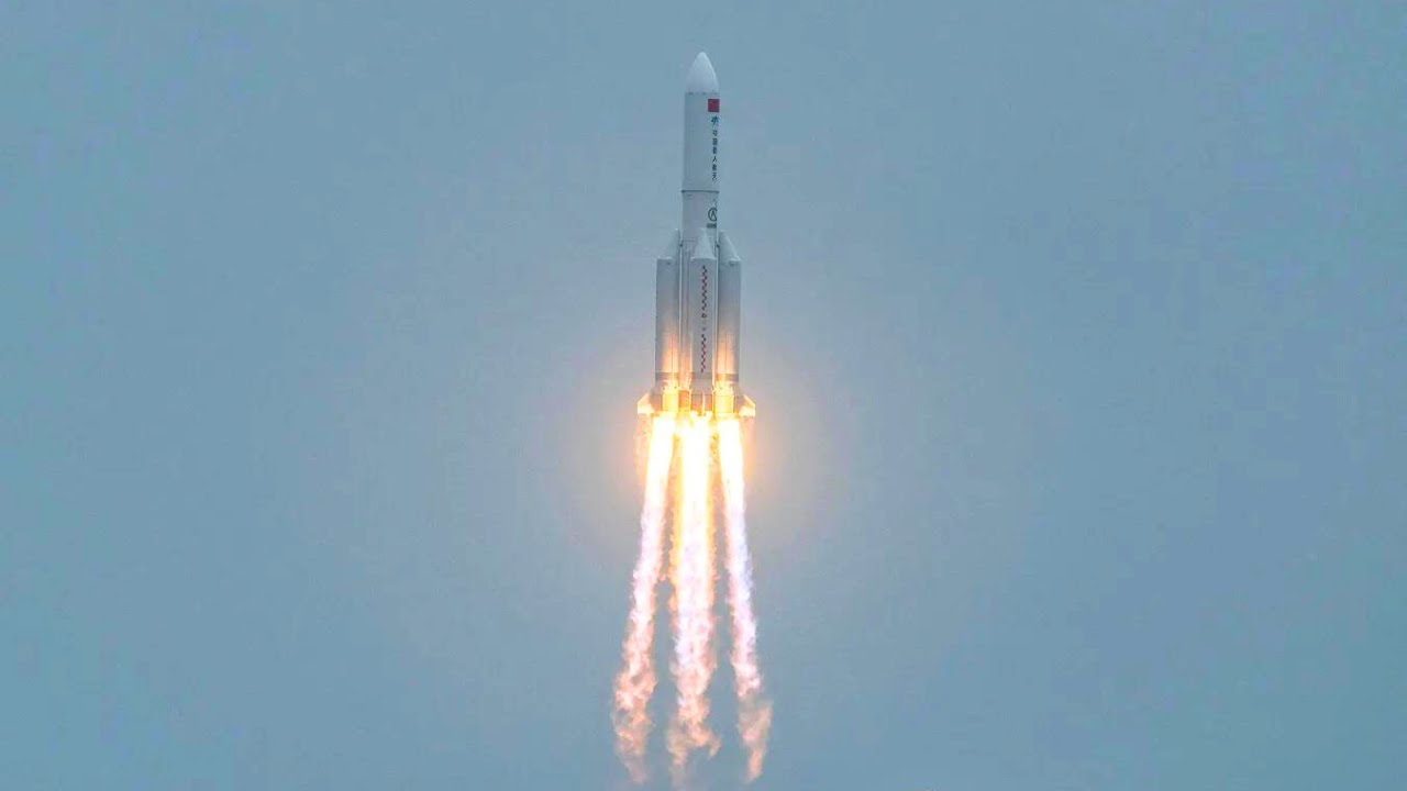 China launches moon probe as space race with US heats up - YouTube