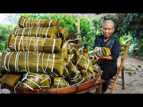 A detailed tutorial on how grandma makes over 100 giant rice dumplings.｜Guangxi Grandma