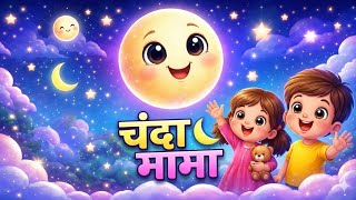 Chanda Mama Song 🌙 | 3.5 Min Hindi Nursery Rhyme | Baby Sleep Song | Kids Bedtime Song screenshot 5