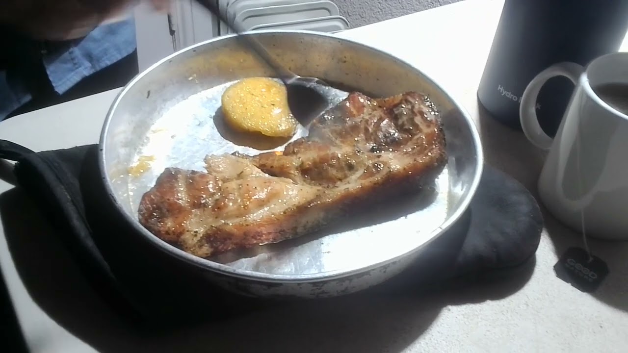 Pork Shoulder Steak & Polenta - A Housewarming Meal