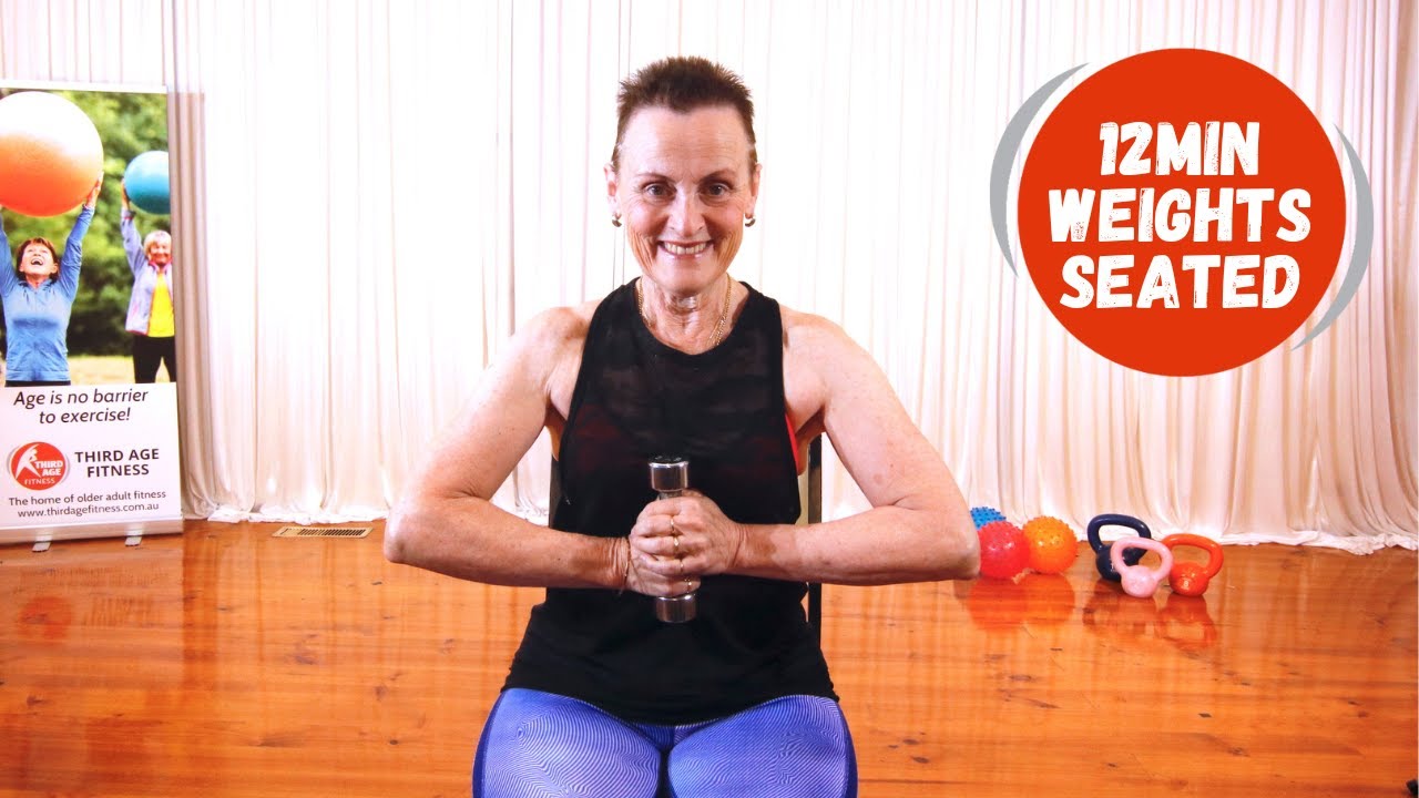 12min Seated Chair Strength Weights Workout for Older Adults & Seniors ... - Free Workout Videos For Older Adults On Youtube