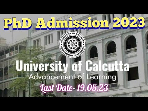 Ongoing PhD admission 2023 || Calcutta University || West Bengal - YouTube
