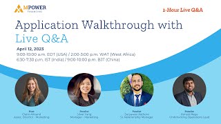 Live Q&A: 4/12 Application walkthrough