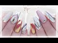 NAIL ART TUTORIAL | MARBLE & ROSE GOLD CHROME BALLERINA GEL NAILS | WATCH ME WORK & CHIT CHAT