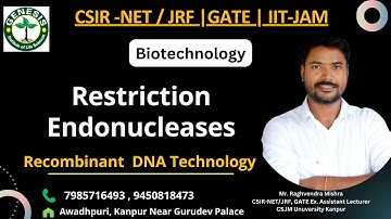 Restriction Endonuclease | Recombinant DNA Technology | Biotechnology | Methods in Biology | Unit-13