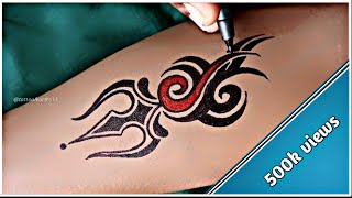Trishul tattoo trick / ye video aapko bahoot help keregi trishul tattoo bnane m. screenshot 5