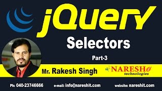 jQuery Selectors Part 3 | jQuery Class Selector | jQuery Tutorial | Naresh IT