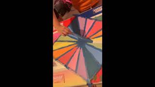 Painting colorful beer pong table