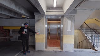 1985 DEVE Hydraulic Elevator @ Knarrarnäsgatan Parking Garage w/ @DieselDucy