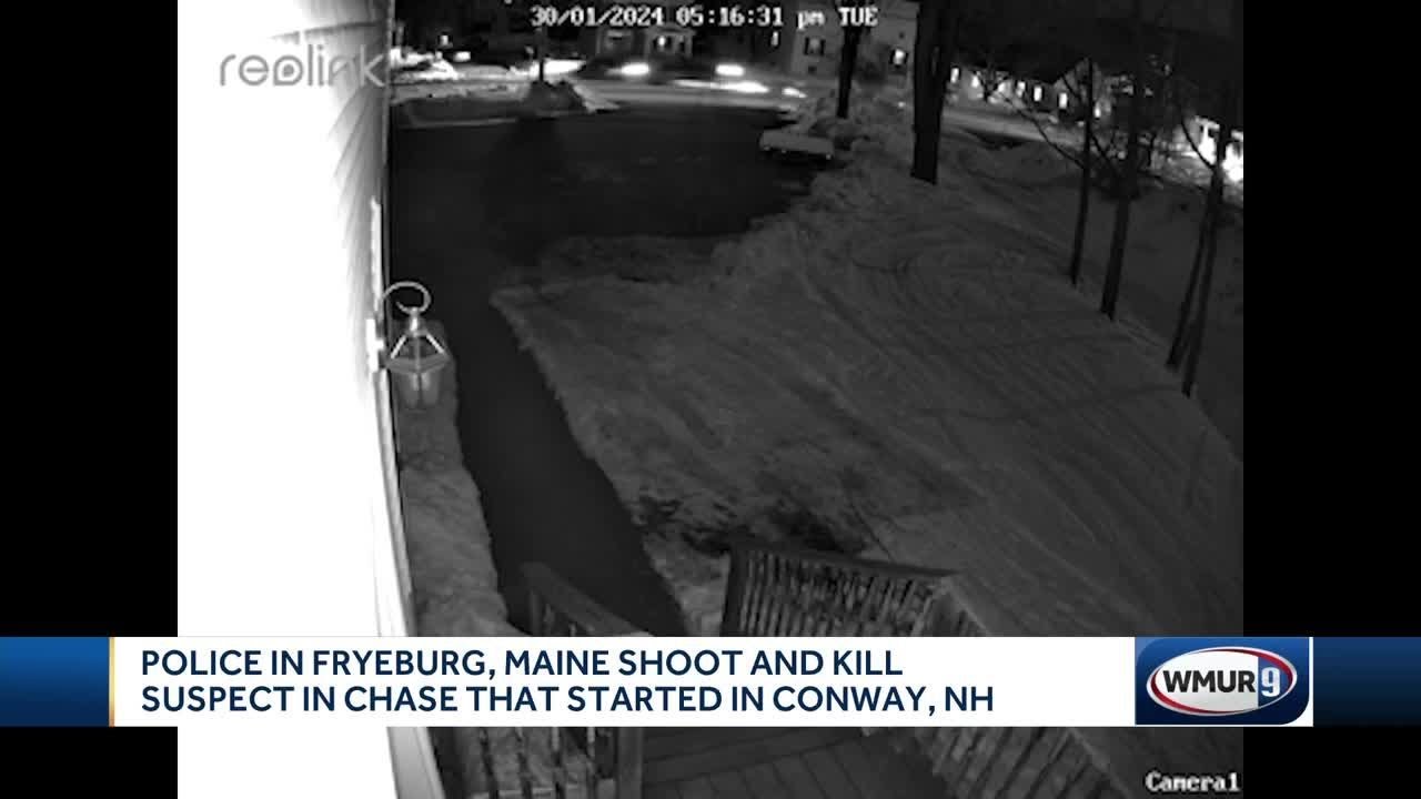 Police in Fryeburg, Maine shoot and kill suspect in chase that started
